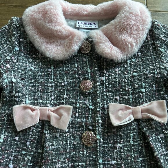 BLUEBERI BOULEVARD tweedy swing coat (sz 4) - Picture 2 of 8